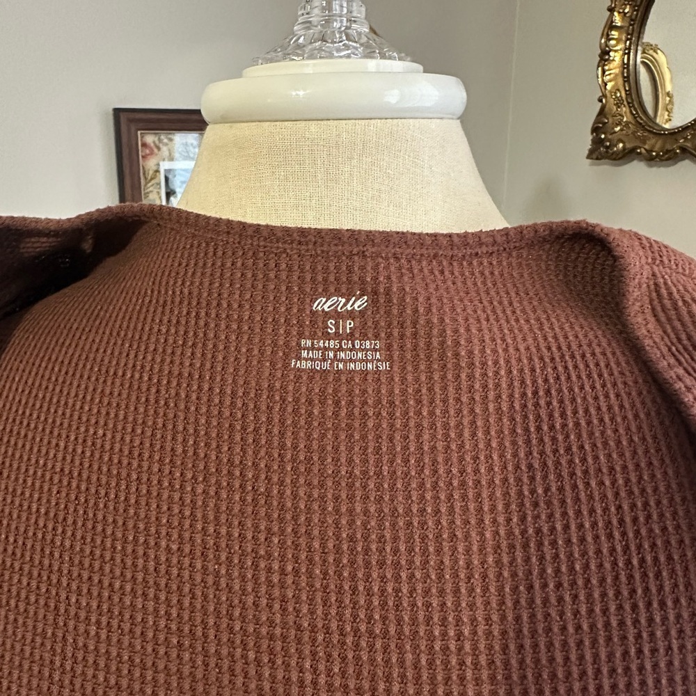 Aerie Unwell Waffle Wrap Top - Picture 4 of 4